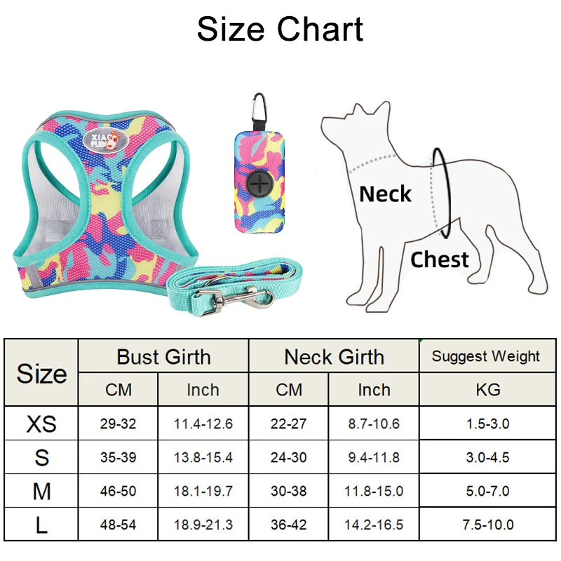 3 Pcs Dog Harness